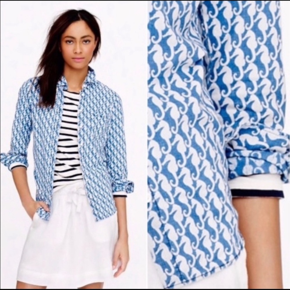 Jcrew button down seahorse